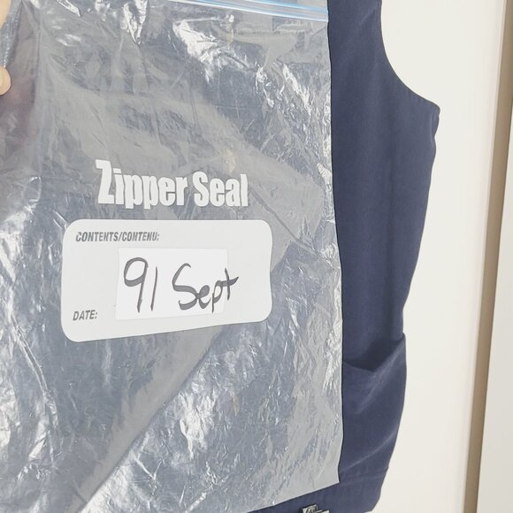 Lana Lee Petite Vintage Navy Blue Set Sleeveless Vest Matching Skirt Plus Sz 16 - Picture 16 of 16